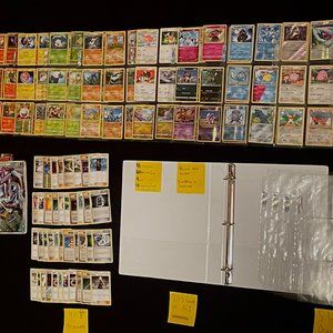 205 Pokemon cards! with binder, sleeves, card organizers.